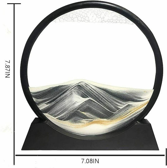 Διακοσμητικό Χώρου 7in Moving Sanscape Sand Art από Πλαστικό Μαύρο 20x17cm