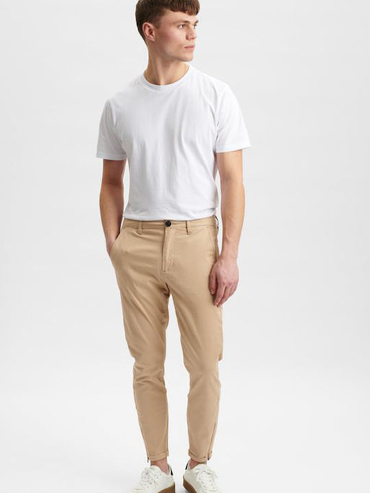 Pisa P5253 Παντελόνι Chino Ελαστικό σε Slim Εφαρμογή Μπεζ