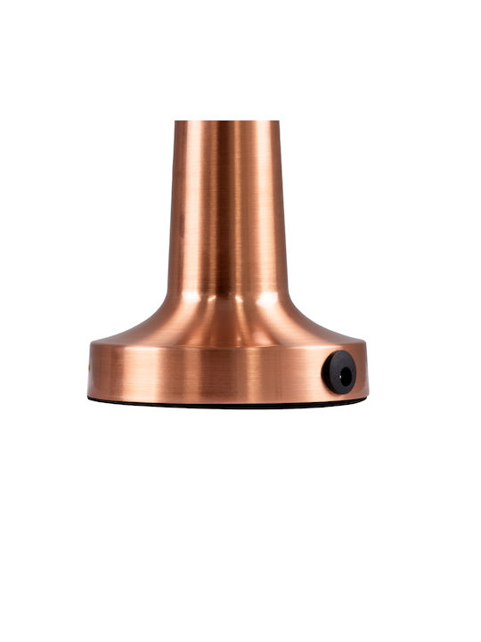 GloboStar Bella Metall Tischlampe LED mit Kupfer Schirm und Basis