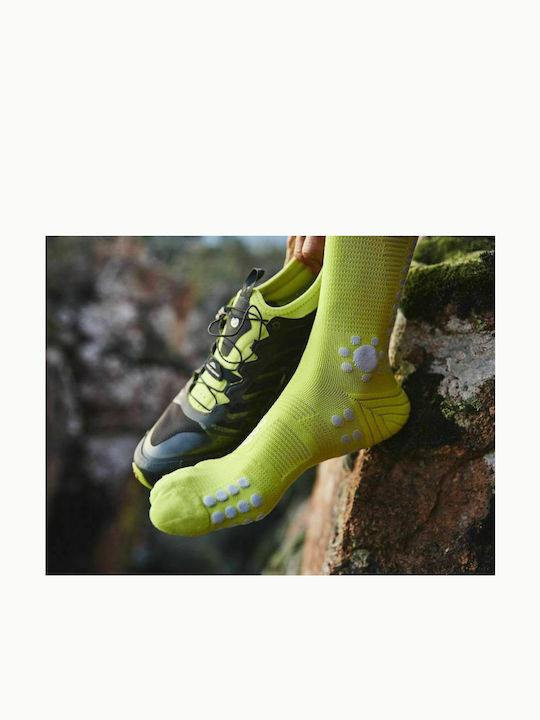 Compressport Pro Racing V4.0 Trekking Κάλτσες Κίτρινες 1 Ζεύγος