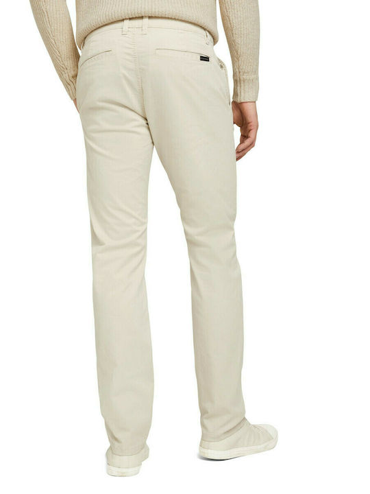 Tom Tailor Men's Trousers Chino Elastic in Regular Fit Beige