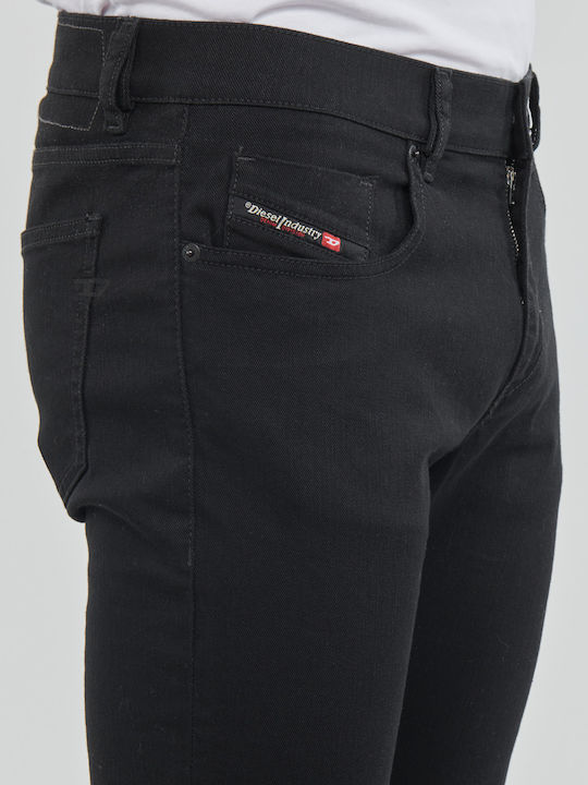 2019 D-strukt Ανδρικό Παντελόνι Τζιν Ελαστικό με Skinny Εφαρμογή Μαύρο