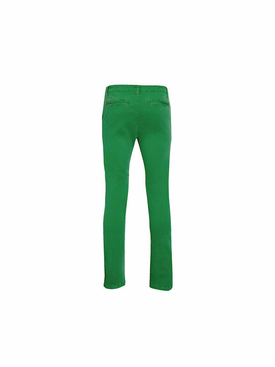 Sol's Jules Pantaloni pentru bărbați Elastice cu Croială Slim Kelly Green