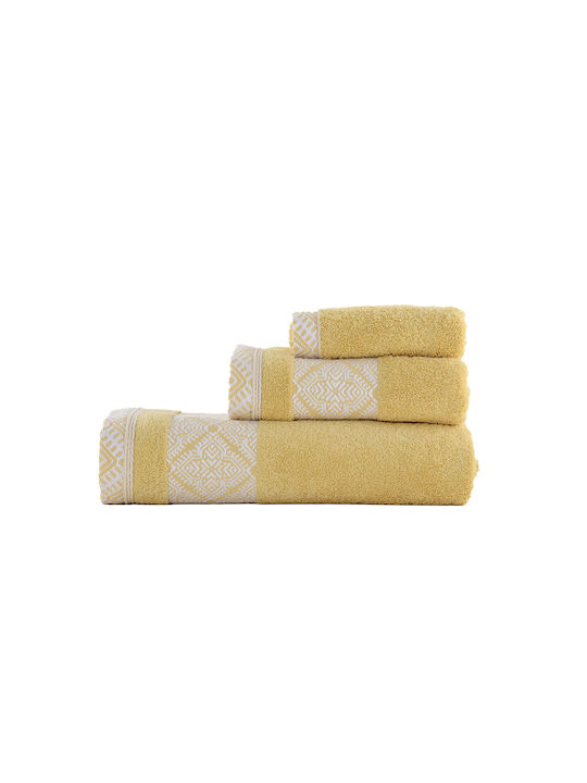 Nef-Nef Homeware Handtuch Leticia 030401 30x50cm. Yellow Gewicht 520gr/m²