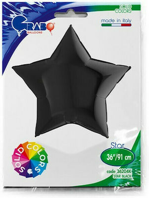 Balloon Foil Jumbo Star Black 92cm