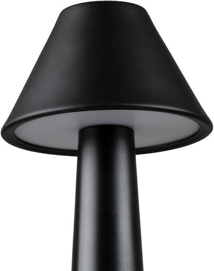 GloboStar Molly Metal Table Lamp for GU10 Fitting with Black Shade and Base