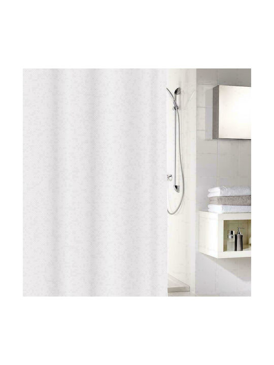 Kleine Wolke Sparkle Shower Curtain 180x200cm White 5947100305