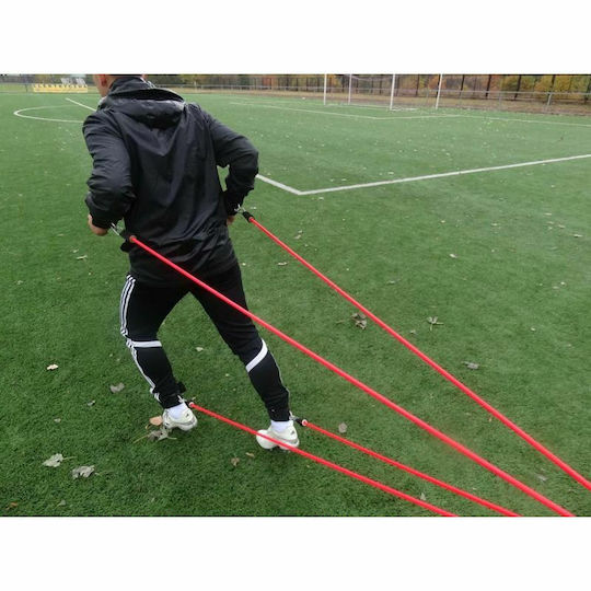 Yakimasport Rubber Spider Training Gymtube Resistance Bands with Handles Set Red