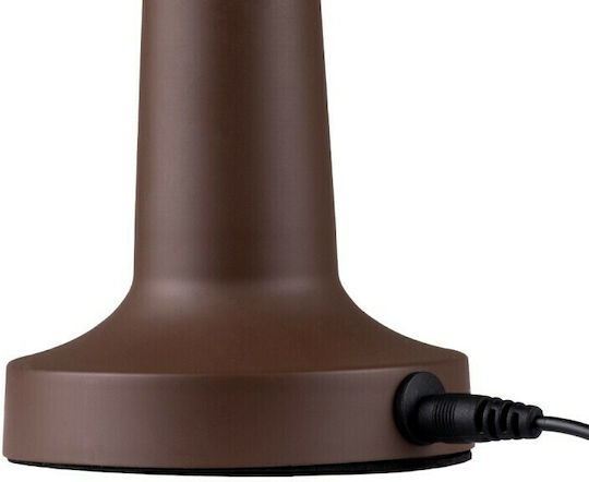 GloboStar Molly Metal Table Lamp LED with Brown Shade and Base
