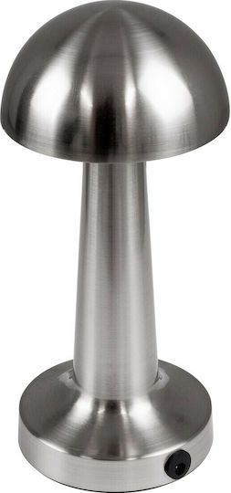 GloboStar Coco Metal Table Lamp LED with Silver Shade and Base