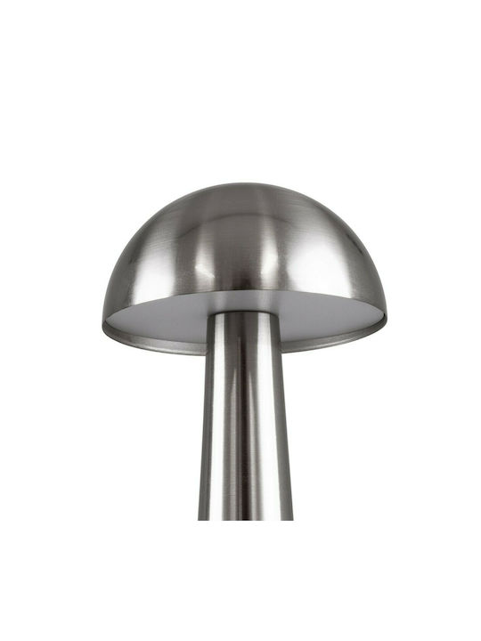 GloboStar Coco Metal Table Lamp LED with Silver Shade and Base