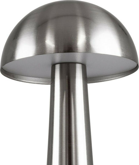 GloboStar Coco Metal Table Lamp LED with Silver Shade and Base