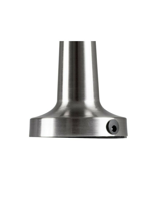 GloboStar Coco Metal Table Lamp LED with Silver Shade and Base