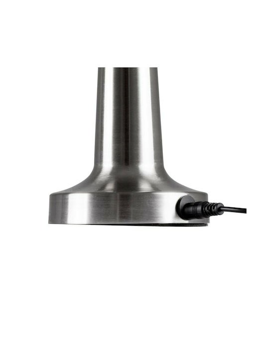GloboStar Coco Metal Table Lamp LED with Silver Shade and Base