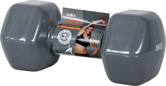 AMILA Dumbbell Hexagon Vinyl 1 x 8.0kg