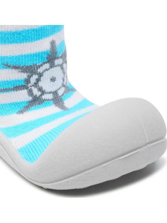 Attipas Kids' Long Slipper Socks Light Blue
