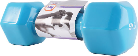 AMILA Hexagon Vinyl Dumbbell 1 x 5kg