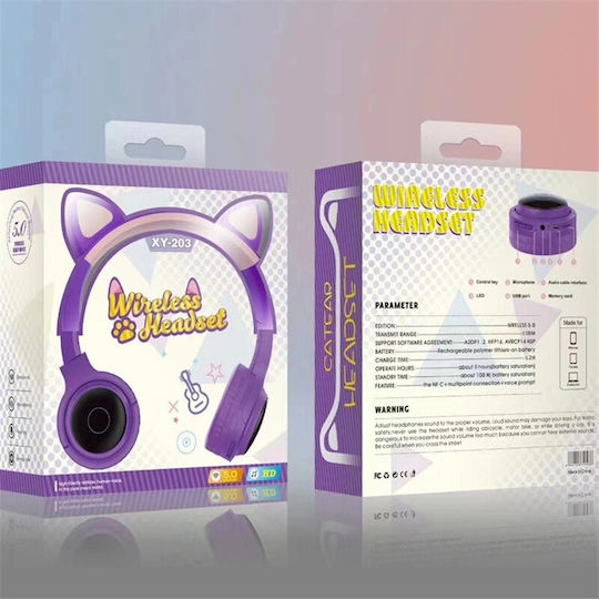 XY-203 Kabellose Bluetooth Am Ohr Kopfhörer mit 7 Stunden Betriebszeit Lila