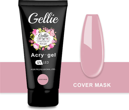 Gellie Cover Mask Acrygel Νυχιών Ροζ 60ml