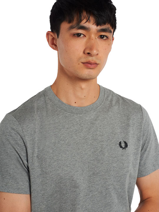 Fred Perry Ανδρικό T-shirt Γκρι Μονόχρωμο