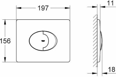 Grohe Skate Air Flush Plate Dual Flush Χρωμέ Ματ 38506P00