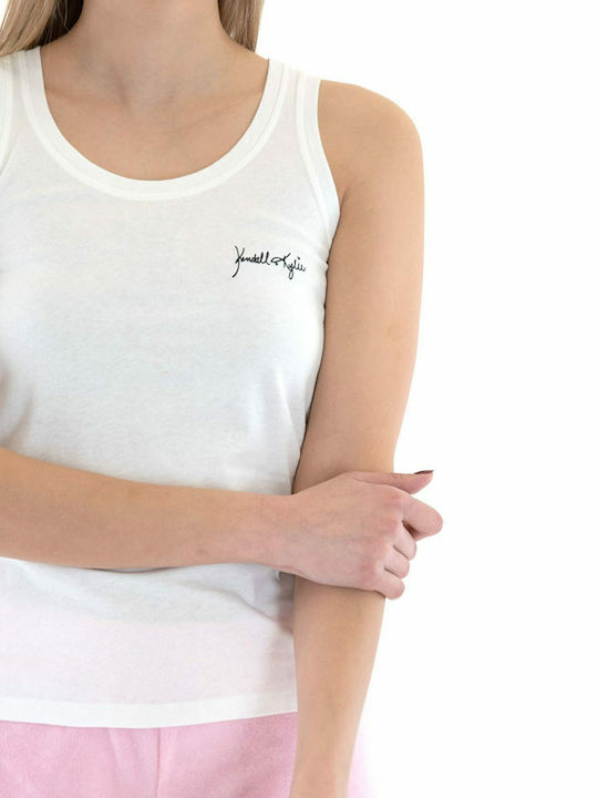Women's Summer Blouse Cotton Sleeveless White