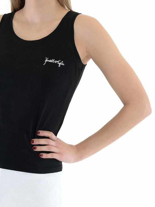 Damen Sport Bluse Ärmellos Schwarz
