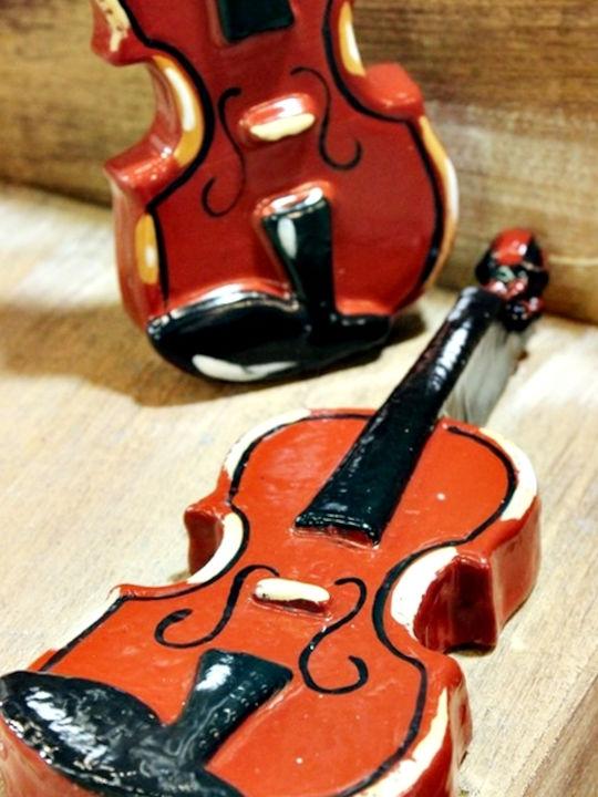 Πασχαλινή Λαμπάδα Αρωματική και Χειροποίητη Χειροποίητη Λαμπάδα Βιολί 23.5εκ. Καφέ