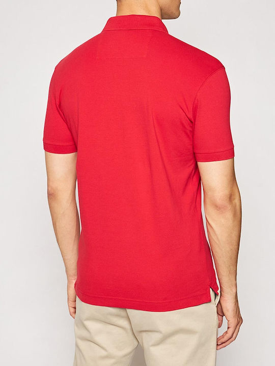 La Martina Herren Kurzarmshirt Polo Rot