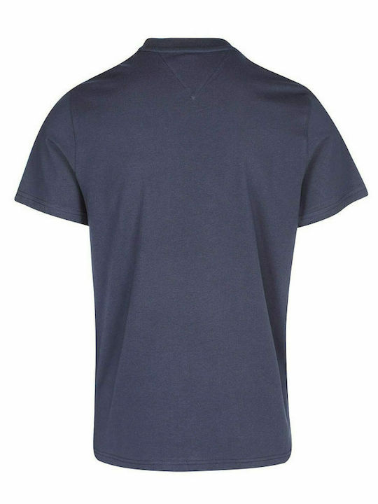 Tommy Hilfiger Ανδρικό T-shirt Navy Μπλε Μονόχρωμο