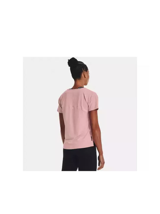 Under Armour Rush Energy Core Women's Athletic T-shirt with V Neck Pink