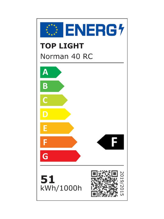 Top Light Modern Kunststoff Deckenleuchte mit Integrierter LED 39Stück Weiß