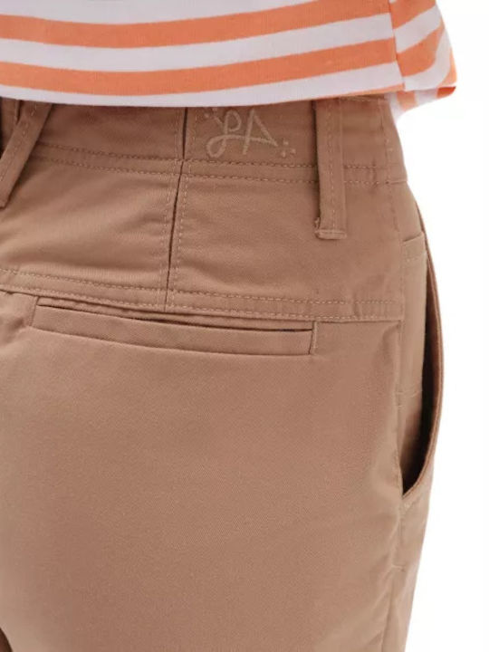 Dama Talie înaltă Pantaloni Chino Roz