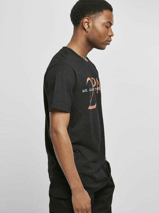 Mister Tee 2Pac Matw Tracklist MT1467 T-shirt Μαύρο Βαμβακερό
