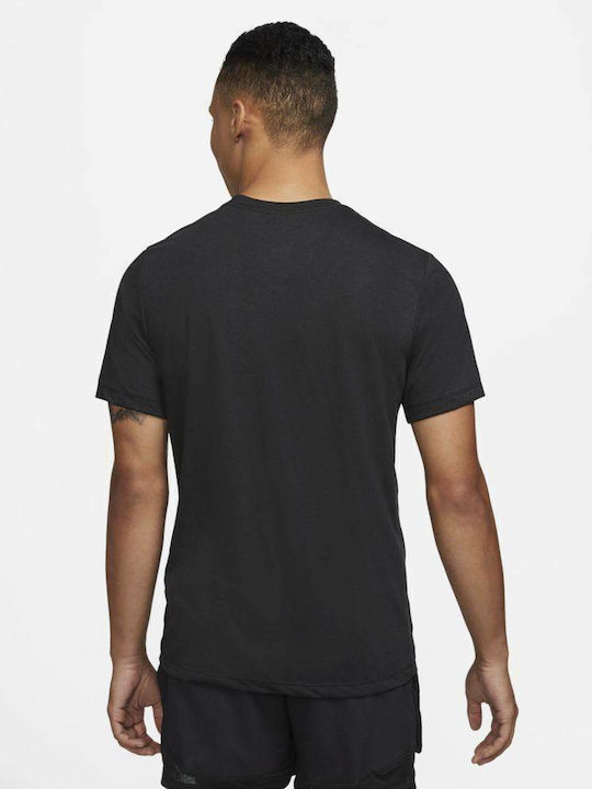 Nike Athlete Men's Athletic T-shirt Short Sleeve Dri-Fit Black