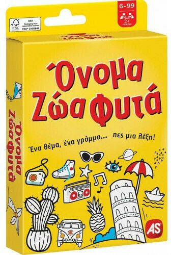 Επιτραπέζιο Παιχνίδι Όνομα Ζώα Φυτά για 2+ Παίκτες 6+ Ετών AS