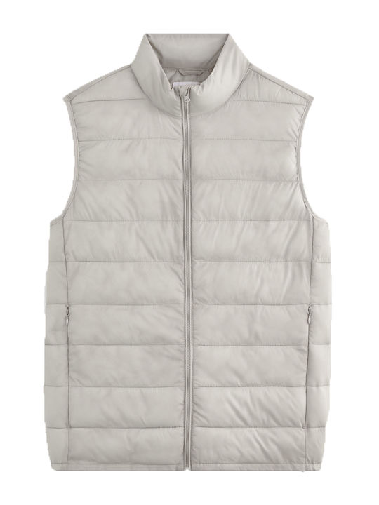 Sleeveless Jacket Puffer Gray