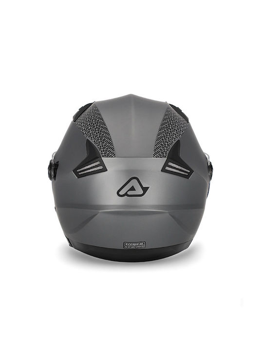 Acerbis Firstway 2.0 Grey Motorcycle Helmet Jet ECE 22.06 1350g with Sun Visor