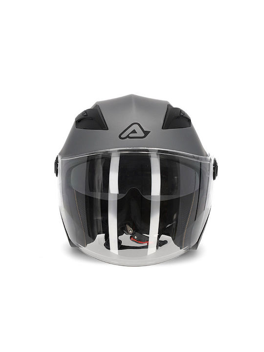 Acerbis Firstway 2.0 Grey Motorcycle Helmet Jet ECE 22.06 1350g with Sun Visor