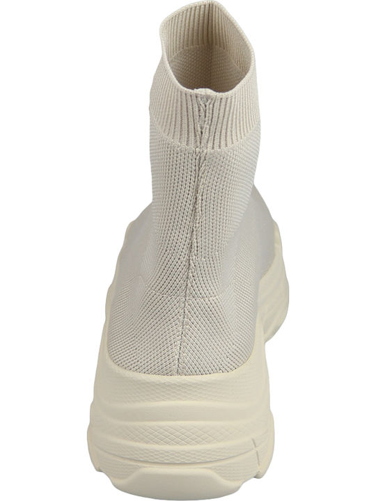Damen Chunky Stiefel Beige