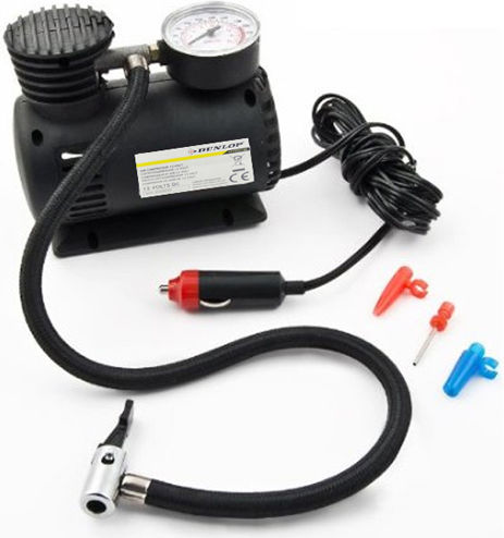 Dunlop Mini Car Tire Pump 250PSI Rechargeable 12V