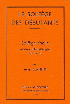 Editions Combre Solfege des Debutants - Cles de Sol et Fa Βιβλίο Θεωρίας