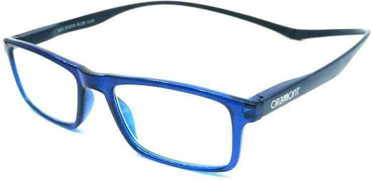 Presbyopia glasses with magnet on the arms ORAMONT EA9059 BLDB Blue UNISEX +3,00