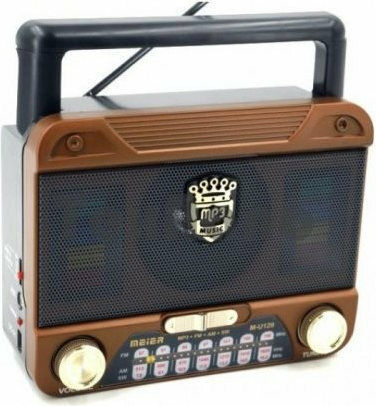 Meier M-U129 Tragbares Radio mit USB Braun