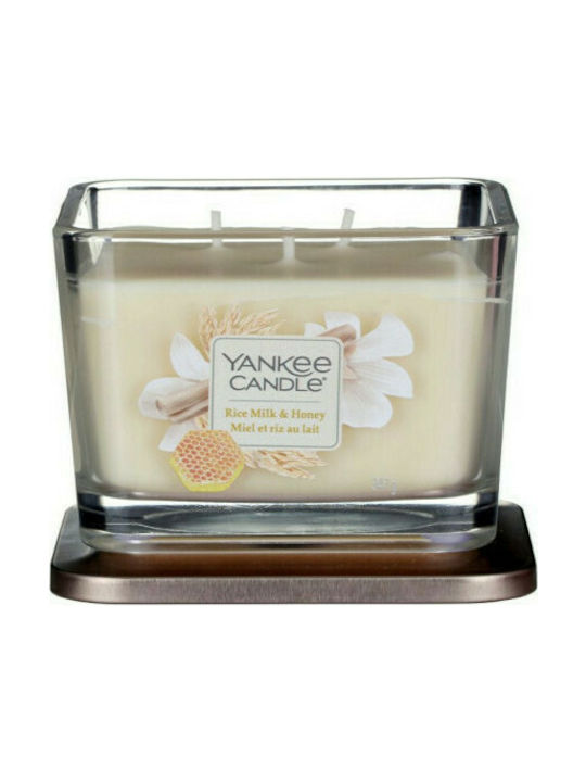 Yankee Candle Scented Candle Elevation Collection Jar with Scent Rice Milk & Honey Ecru 96gr 1pcs