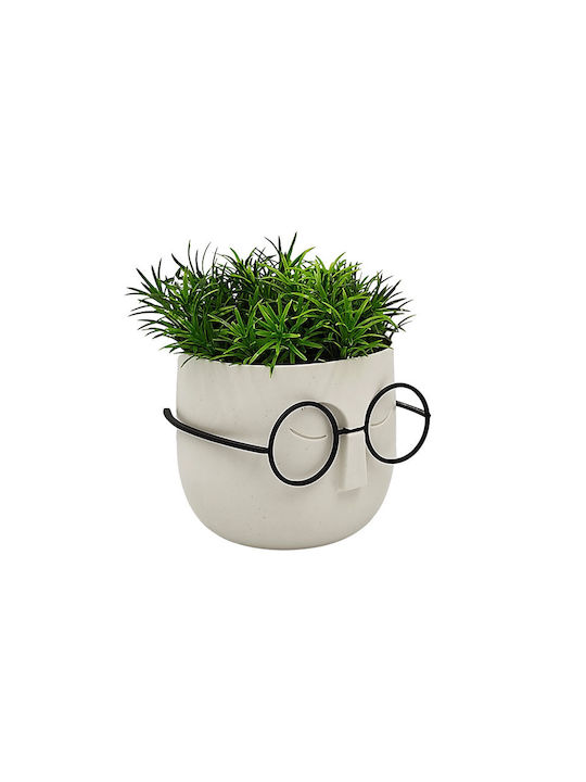 Sidirela Artificial Plant in Small Pot White 14cm 1pcs