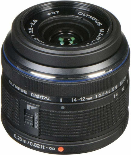 Olympus Crop Camera Lens M.Zuiko Digital 14‑42mm f/3.5‑5.6 II R Standard Zoom for Micro Four Thirds (MFT) Mount Black