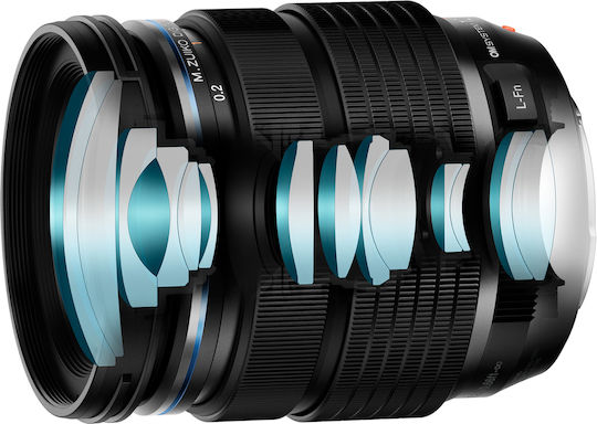 Olympus Crop Φωτογραφικός Φακός M.Zuiko ED 12-40mm F/2 8 PRO II Ultra-Wide Zoom για Micro Four Thirds (MFT) Mount Μαύρος