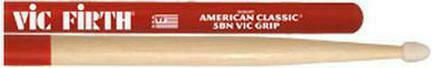 Vic Firth 5B American Classic Vic Grip Tear Hickory Drumstick with Nylon Drop Head Red