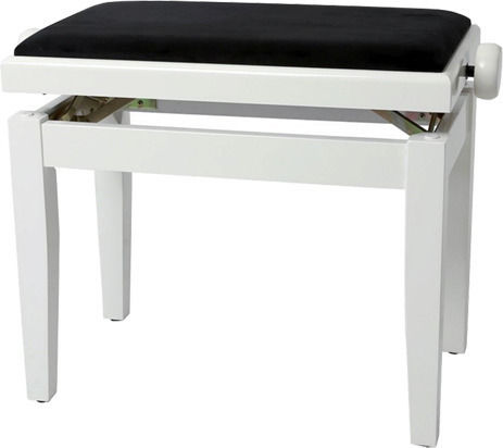 Gewa Bench Superieur Σκαμπό Πιάνου Ρυθμιζόμενο White Matte Μ52xΠ30xΥ46-55cm